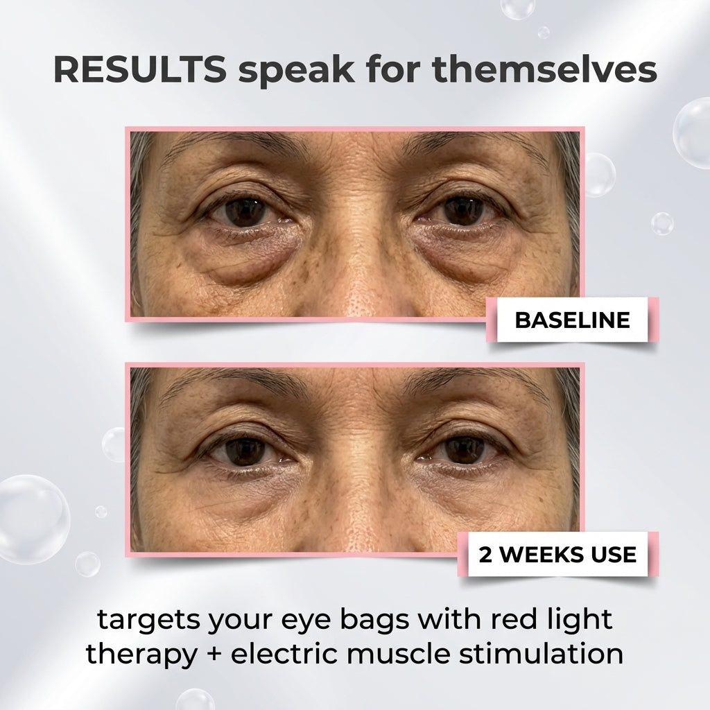 AuraEyes™ 2-in-1: Roodlichttherapie + EMS om wallen onder de ogen te verminderen